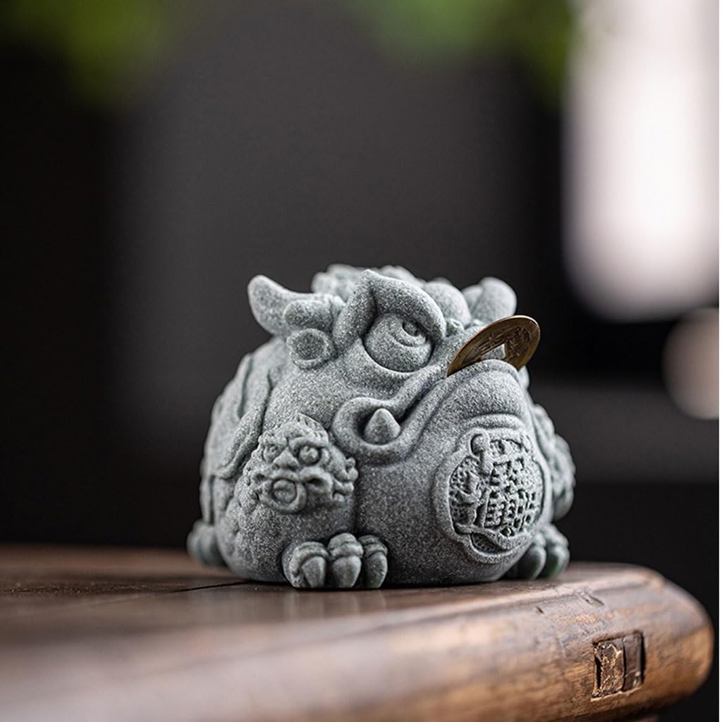 REIK Figurine da Tavolo Nuovi Ornamenti for Animali Domestici da tè rospo in Stile Cinese, Tavolo da tè Creativo rospo, Piante in Vaso e Decorazioni paesaggistiche Statue di Decorazioni per la Casa