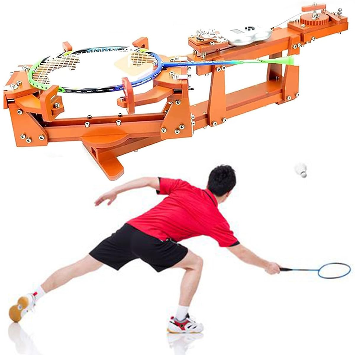Macchina per incordare Racchette da Tennis, Macchina per incordare Racchette da Tavolo con Strumenti e Accessori - Incordatore per Racchette da Tennis, Squash e Badminton