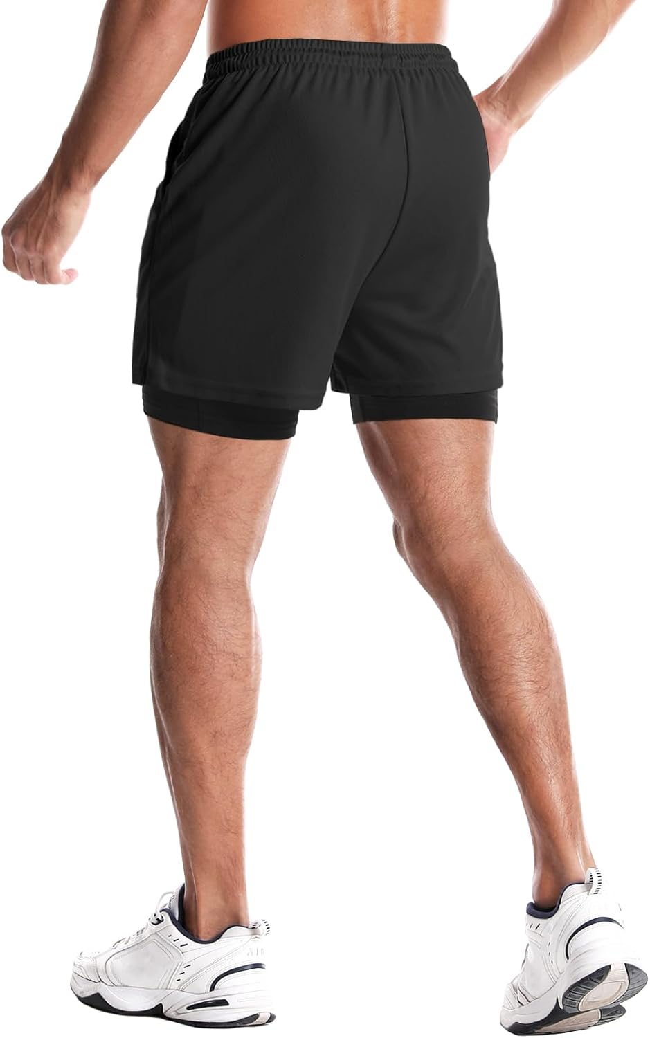 Aolesy Men's Gym Shorts with Liner 5”/7” Lightweight Running Shorts Mesh Workout Athletic Shorts with 5 Pockets