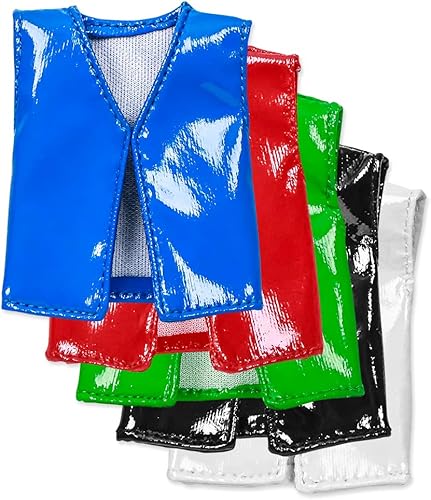 Juego de 5 chalecos de tela para figuras de acción de lucha libre