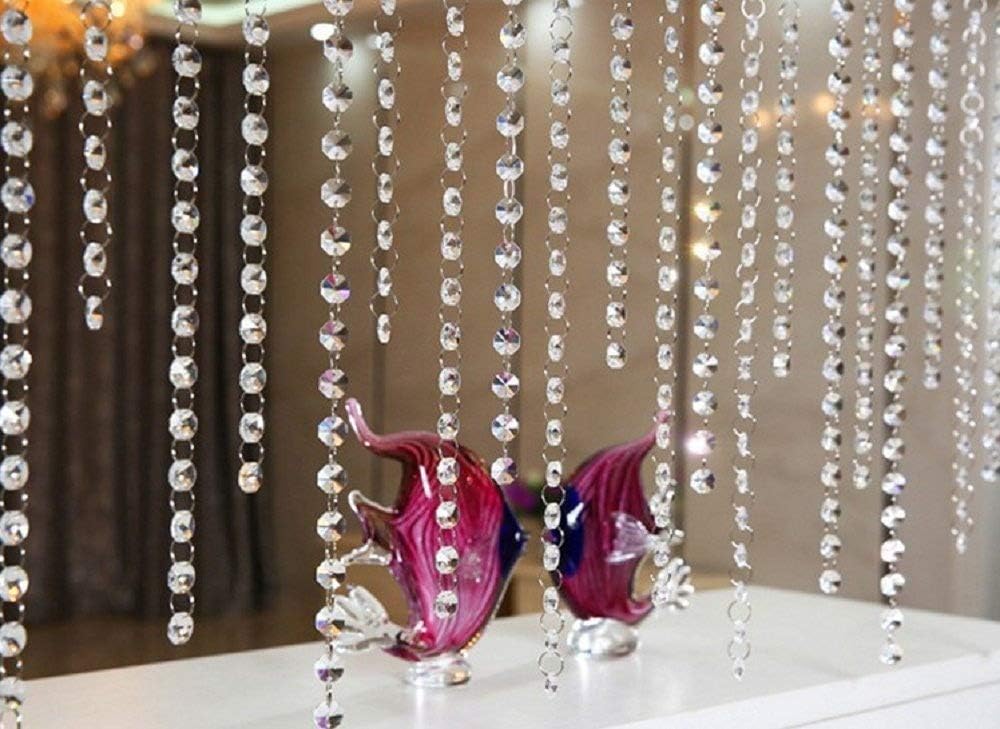 Perles De Cristal En Verre Transparent Pour Chandelier Et