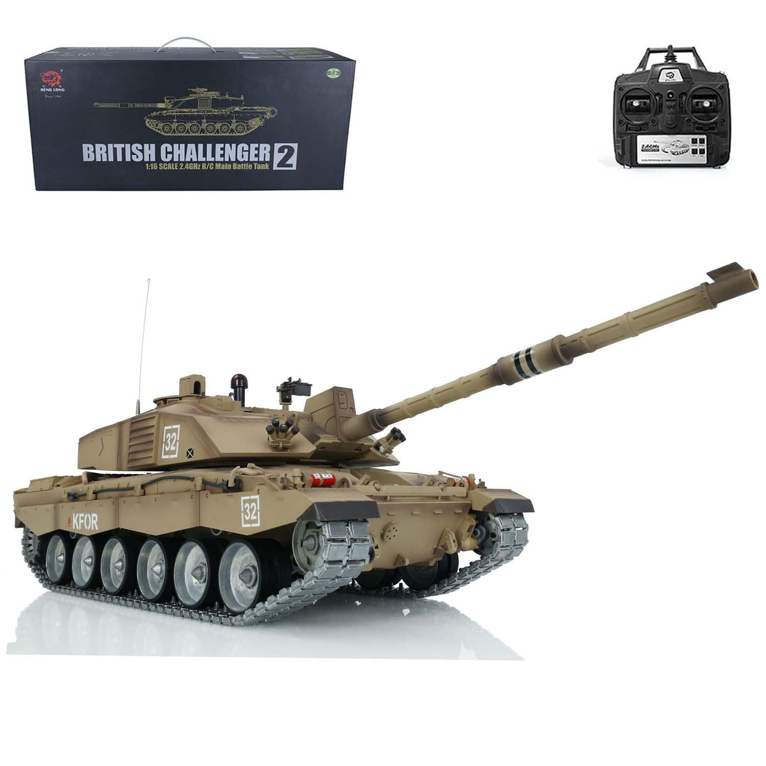 Toucan RC Hobby Pro Ver HL 1/16 7.0 Challenger II RC Panzer 3908 Metallschienen W/Gummis BB Airsoft that Shooting BB Bullets