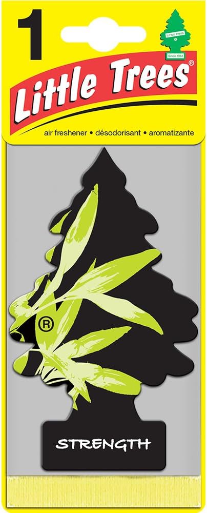 car freshner corp u1p-17501 Strength Air Freshener, Green/Black Pine Tree Shape