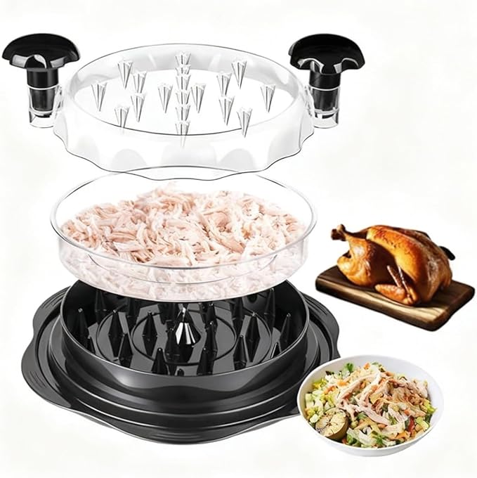 UPGRADED Chicken Shredder Pro 11” – for Meal Prep, Time Saving Chicken Breast Shredder Tool Twist, Meat Shredder, Strong Anti-Slip Strip, Ergonomic Handle, BPA Free, Suitable for Pork Beef Chicken