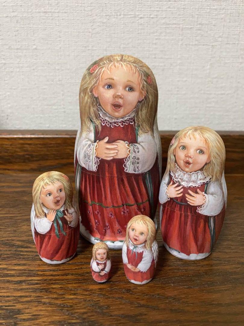 ロシア雑貨☆天使マトリョーシカ(5P)バルスコワ作 リダ工房 【公式通販】