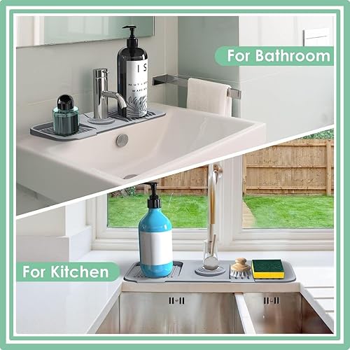 Miniatura 8 de Lakis Drop New VER 2.0 - Protector contra salpicaduras para fregadero, alfombrilla de silicona para grifo, accesorios para fregadero de cocina,