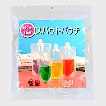 Spout Pouch Clear 380ml 10-Piece Set [Selectable: 100ml, 150ml, 200ml, 250ml, 300ml, 380ml, 500ml] Drink Pouch Pack Spout Large Mouth Storage Container Beverage Container Juice Pack with Lid