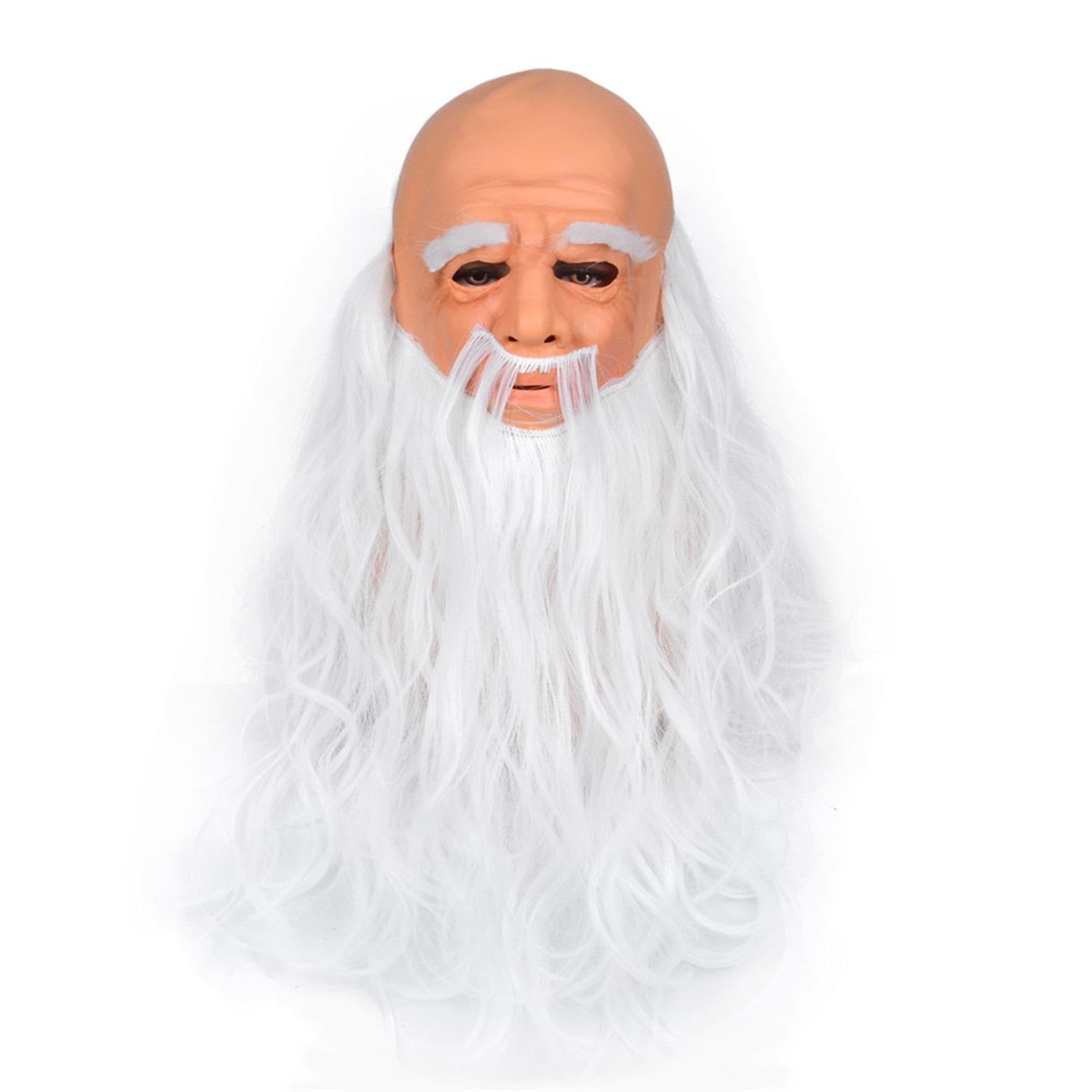 Maska ?wi?tego Miko?aja | Realistyczna maska ?wi?tego Miko?aja | Santa Face Masque, Overhead Masque Przyjazny dla skóry Bo?e Narodzenie Kostium Rekwizyty Masquerade Fancy Dress Miake