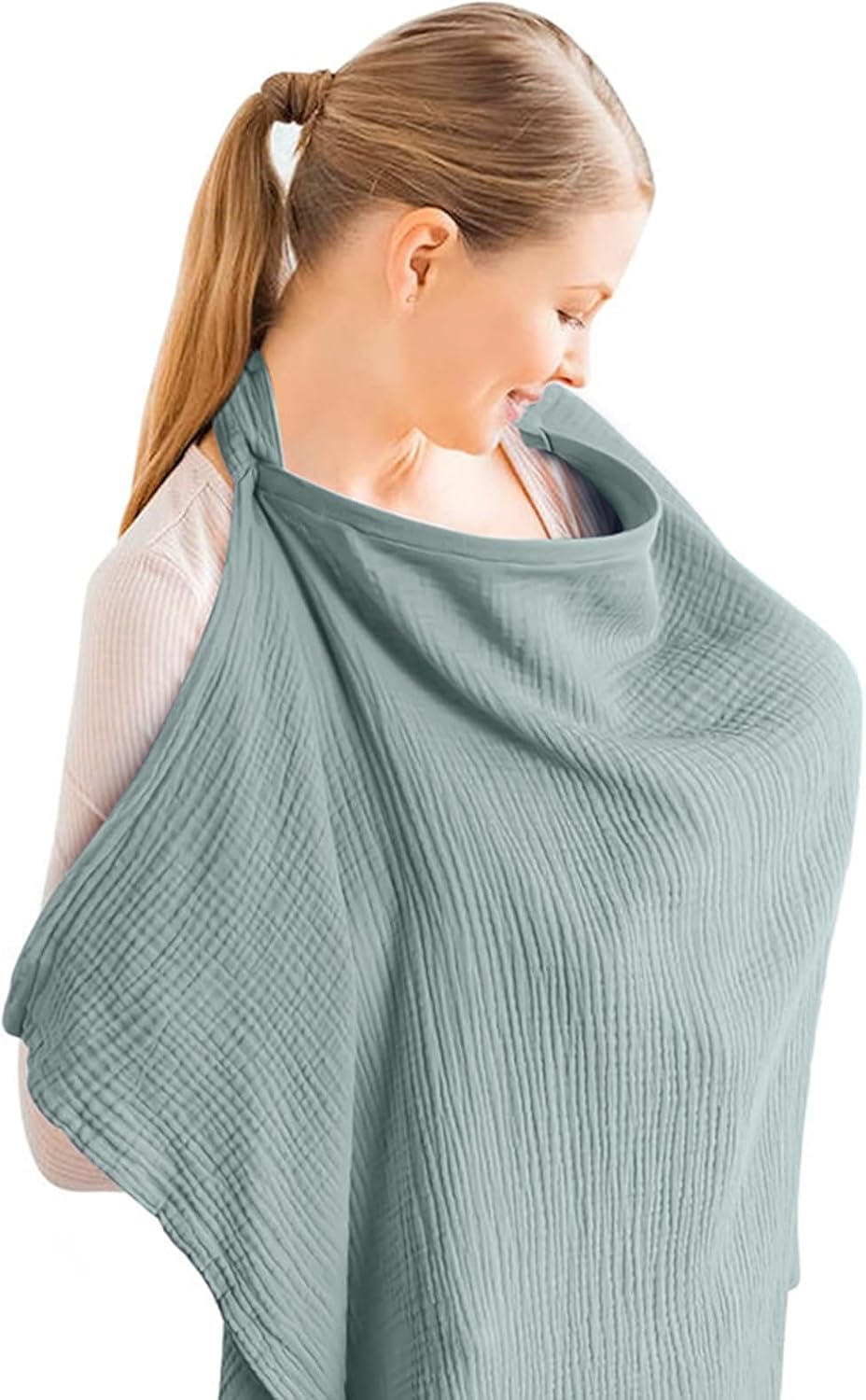 Bebe Au Lait Nursing Cover Breathable Nursing Cover - Giraffe Print Breastfeeding Poncho (39x27.5) Breastfeeding Covers For Nursing