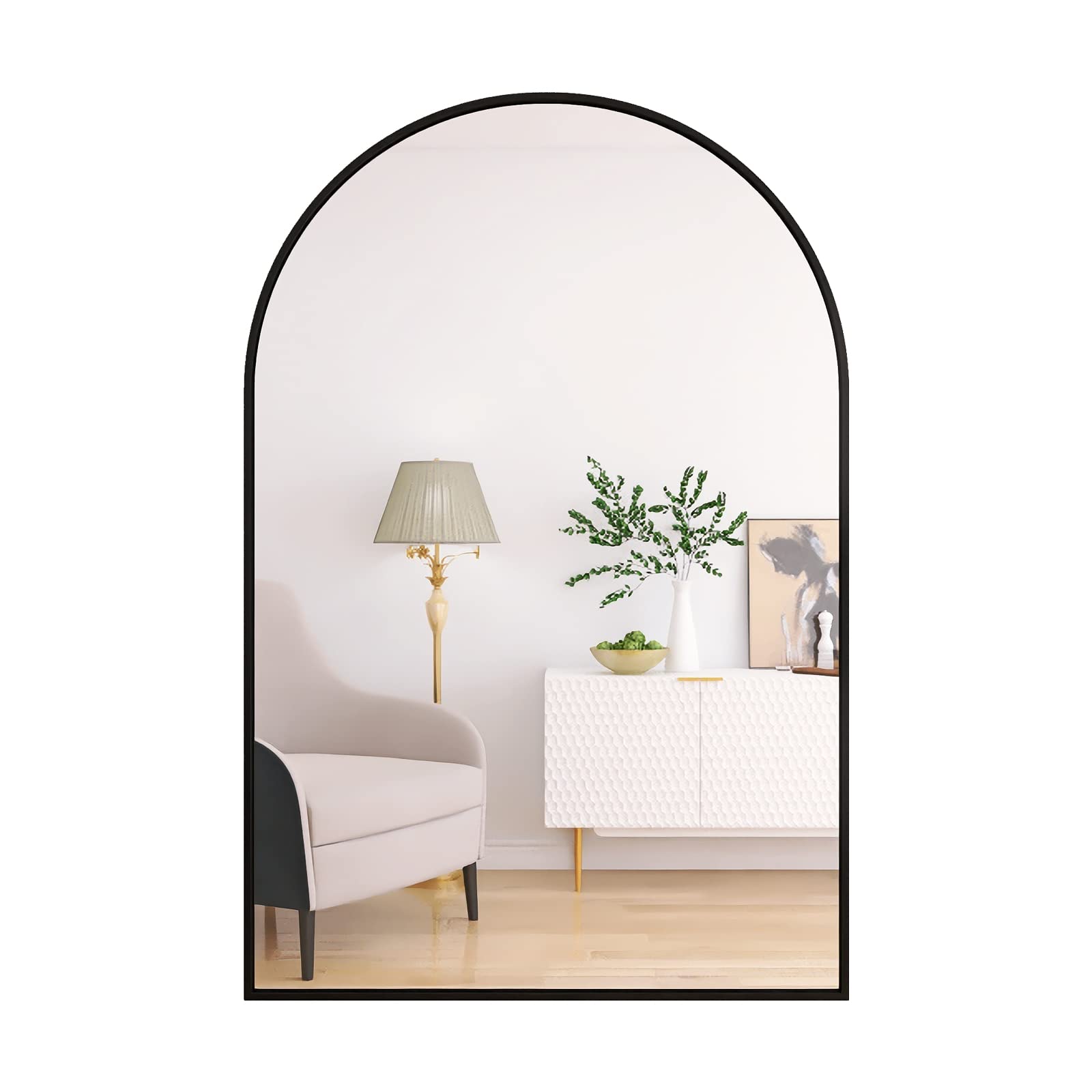 LFT HUIMEI2Y Arched Wall Mirror, 30"x20" Arched Wall Mounted Mirror