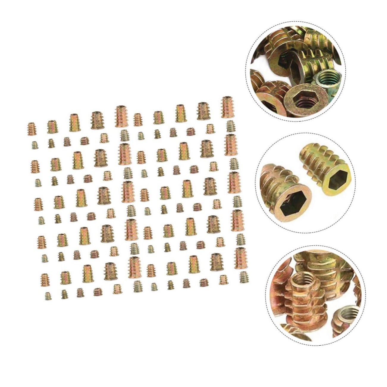Cabilock 460piezas Incrustadas Tuercas De Enchufe y Atornilladas Muebles Hogar Color