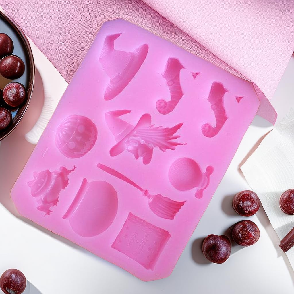 4 Halloween Silikonformen - Für Schokolade, Eiswürfel & Backen