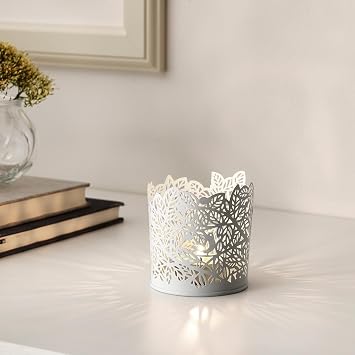 Tealight mumluk, beyaz, 8 cm