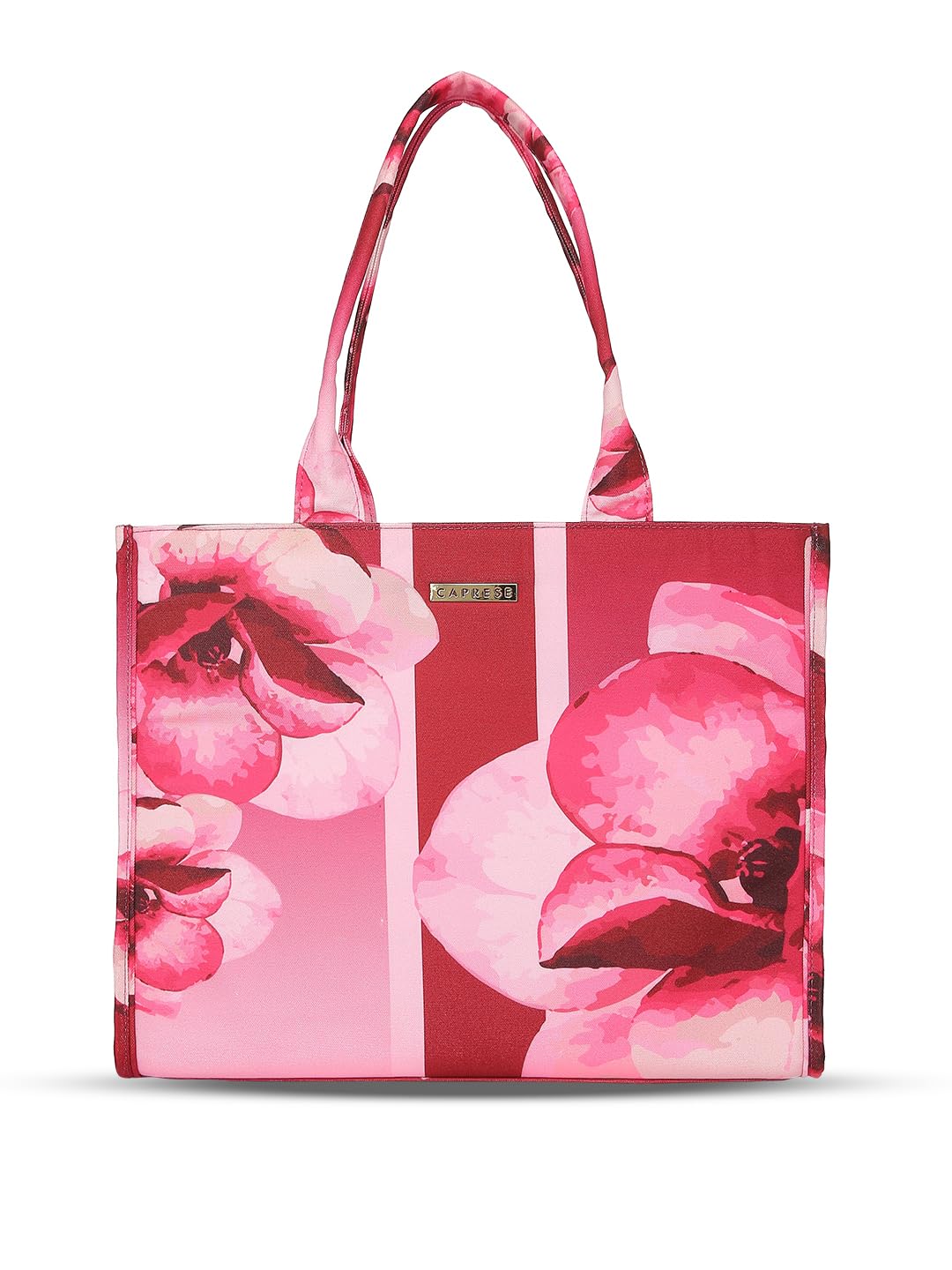 Caprese IRIS FLORAL PRINTED PINK POLY CANVAS LARGE TOTE HANDBAG (B0CYQB77W5) Amazon Price History, Amazon Price Tracker