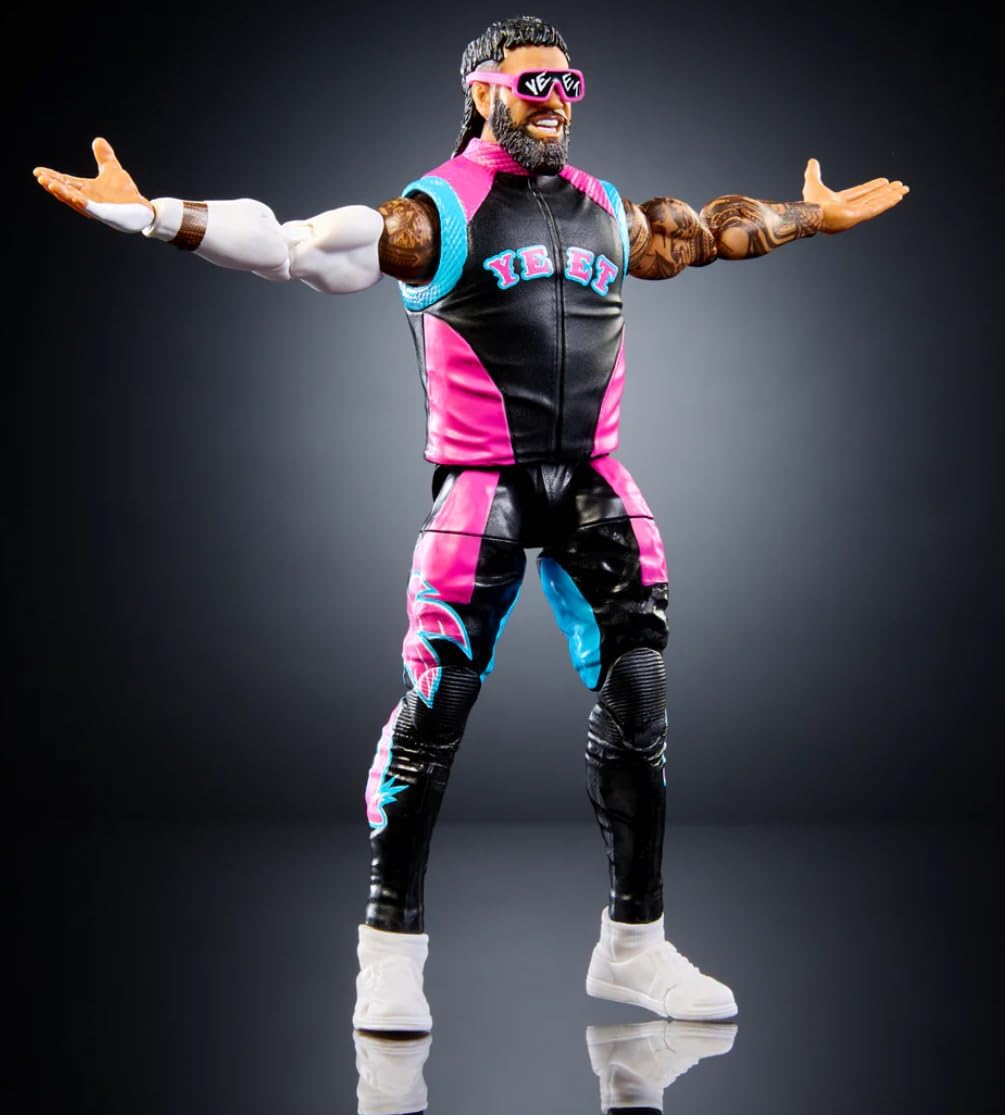 WWE Jey USO Yeet Mattel Elite Collection Saturday Nights Main Event Series 1 Wrestling Action Figure Toy Wrestler