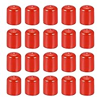 Vista 13 de DMiotech Paquete de 20 protectores de rosca de tornillo negros de 0.354 in de diámetro interior, tapas de goma para pernos de tornillo, tubería