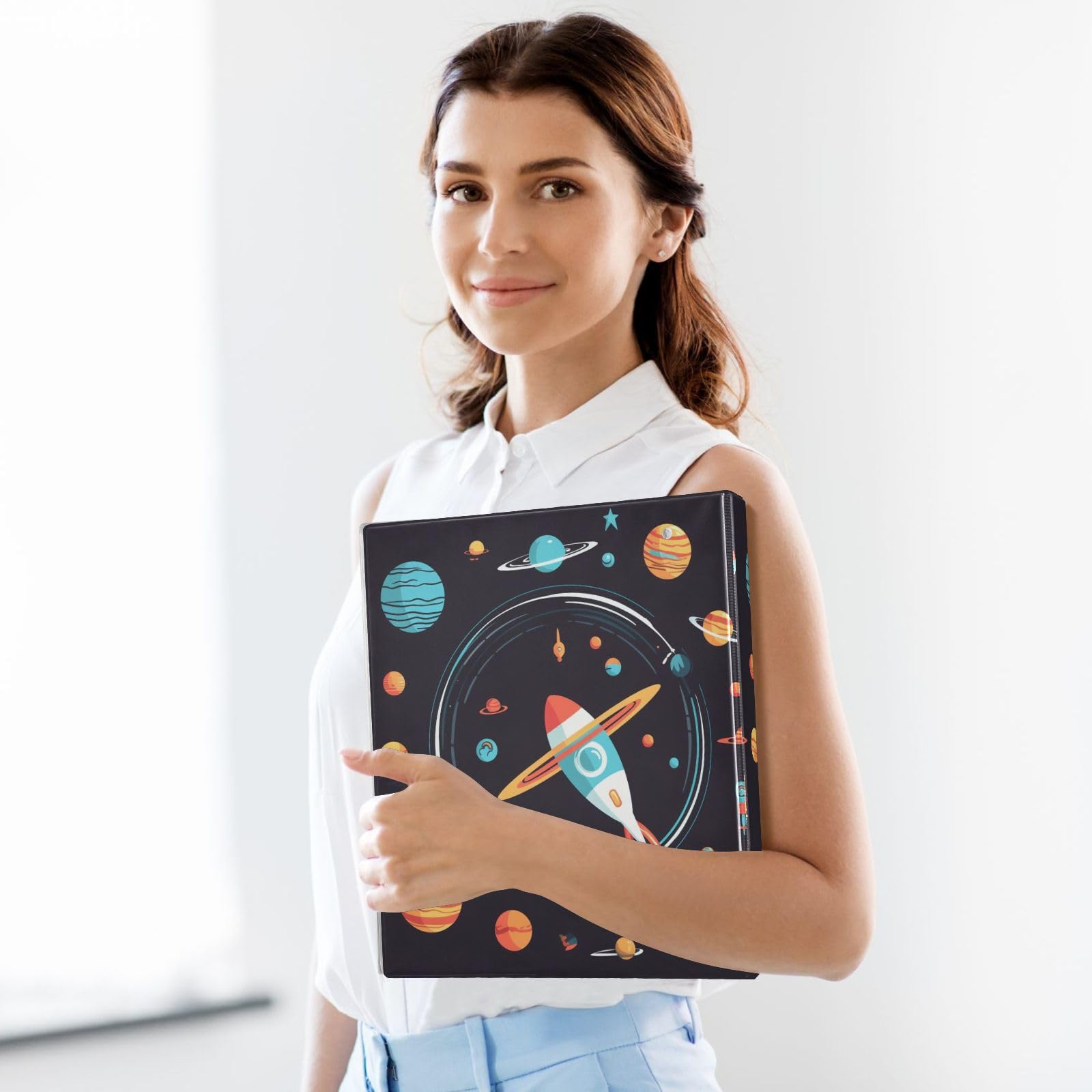 Creative Planets - Raccoglitore a 3 anelli, 3,8 cm, contiene 200 fogli con 3 tasche interne in PVC trasparente, per scuola e ufficio