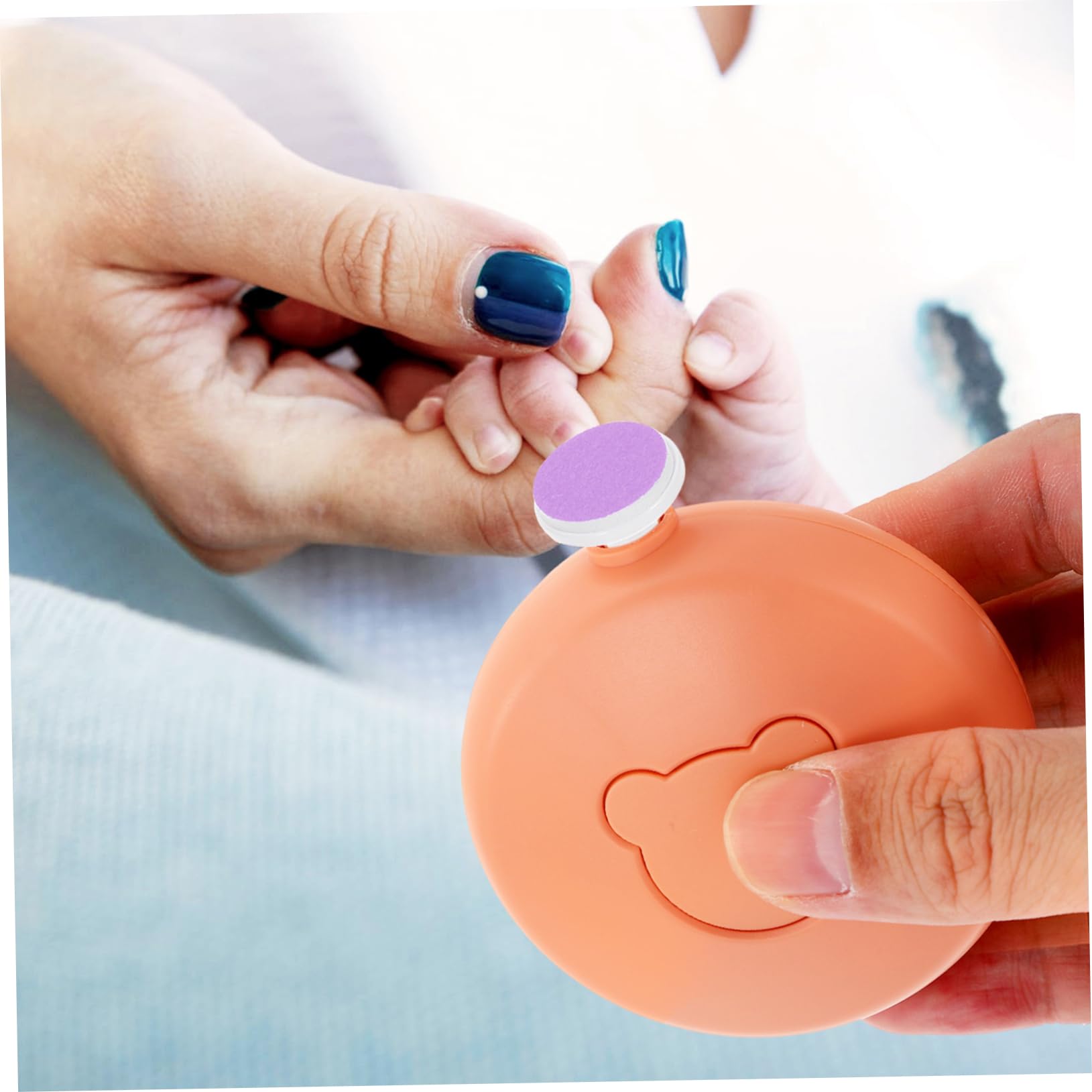 Beatifufu Baby Nail File Pads (12pcs) Universal Nail Grinding Heads for Baby Nail Care Safe Easy Nail Trimming for Boys and Girls