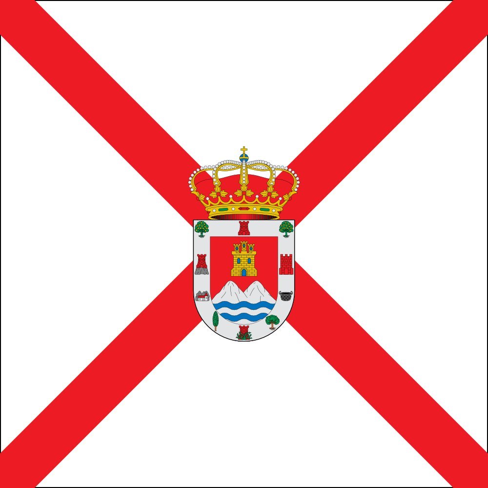 Drapeau Valle de Santibáñez Burgos avec finitions haut de gamme