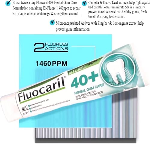 Miniatura 4 de Fluocaril 40+ Herbal Gum Care Dedicated Ageless Health Protection 5.64oz.