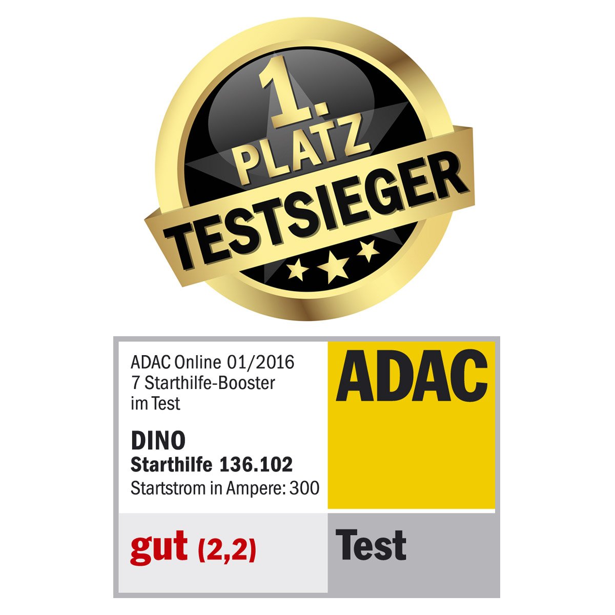 Dino KRAFTPAKET 12V-600A Starthilfegerät 66.6Wh 18000mAh | KFZ Starthilfe Powerbank für Diesel & Benziner | Autobatterie Motorradbatterie |Blei-Säure, GEL, EFB, AGM-Batterie | Für Auto Motorrad Boot