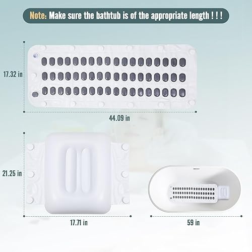 Miniatura 4 de Tapete de baño de burbujas, portátil, tapete de masaje de burbujas eléctrico con control remoto, simplicidad del operador, te ayuda a relajarte