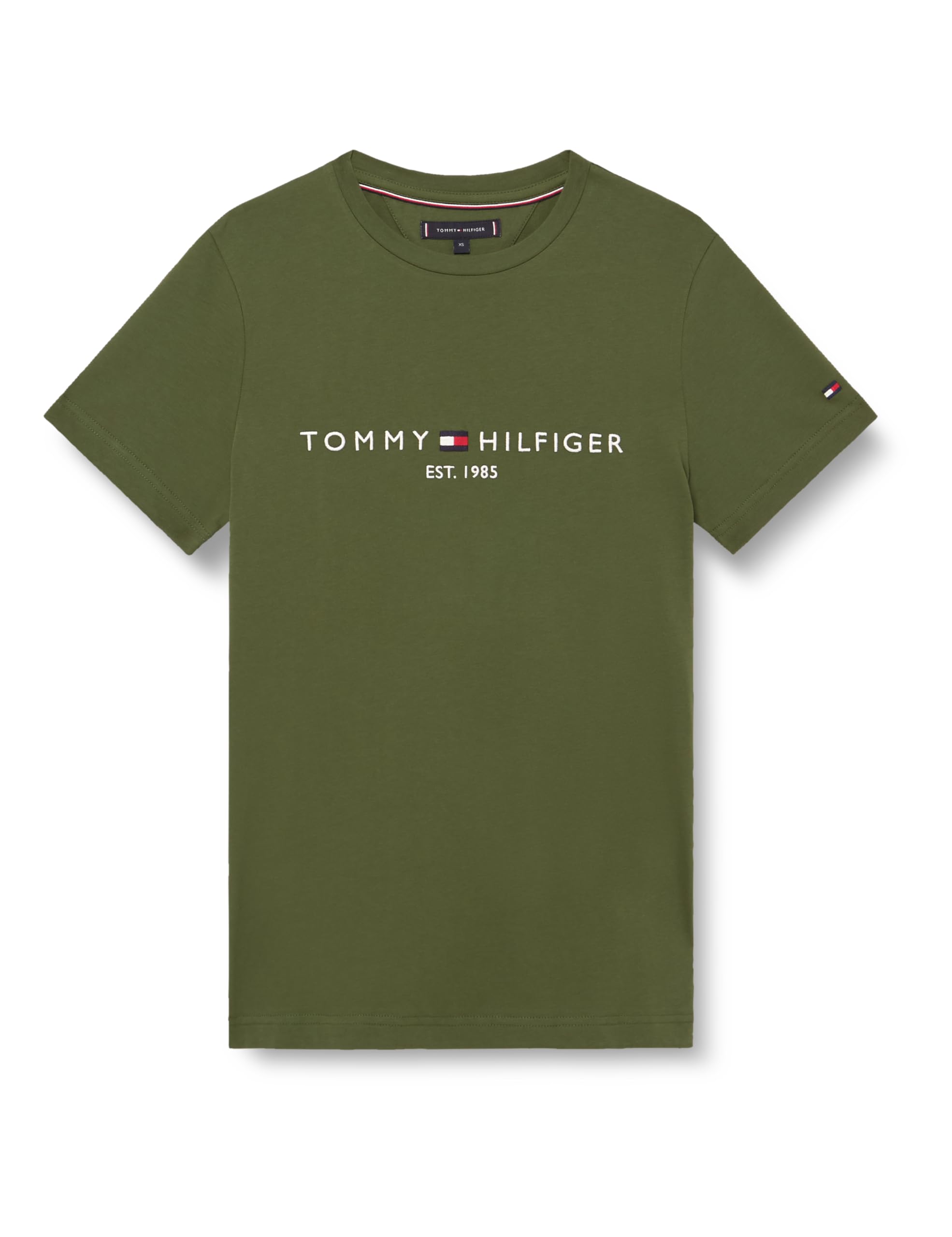 Tommy Hilfiger Men Tommy Logo TEE MW0MW11797 S/S T-Shirt, Green, S