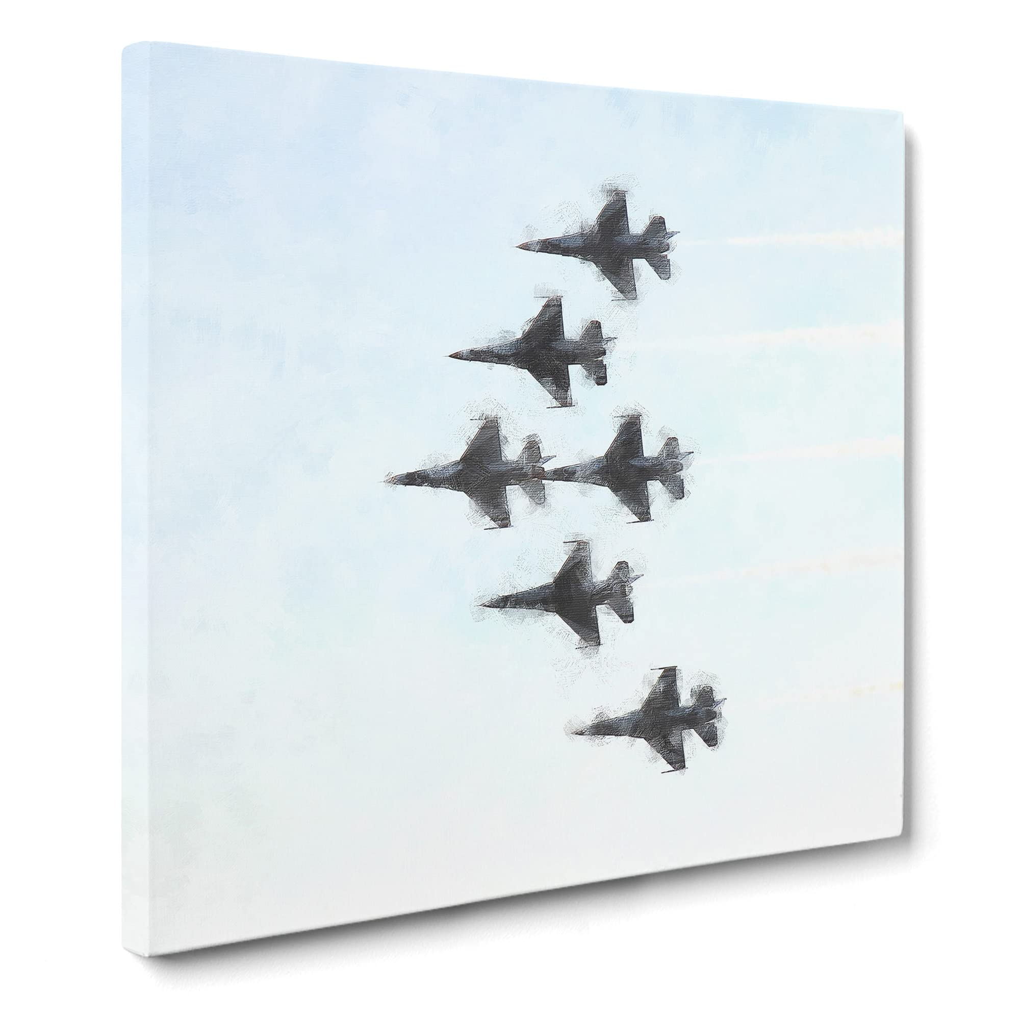 U.S. Air Force Thunderbird Jets Canvas Print, Mixed, 35L x 35W cm