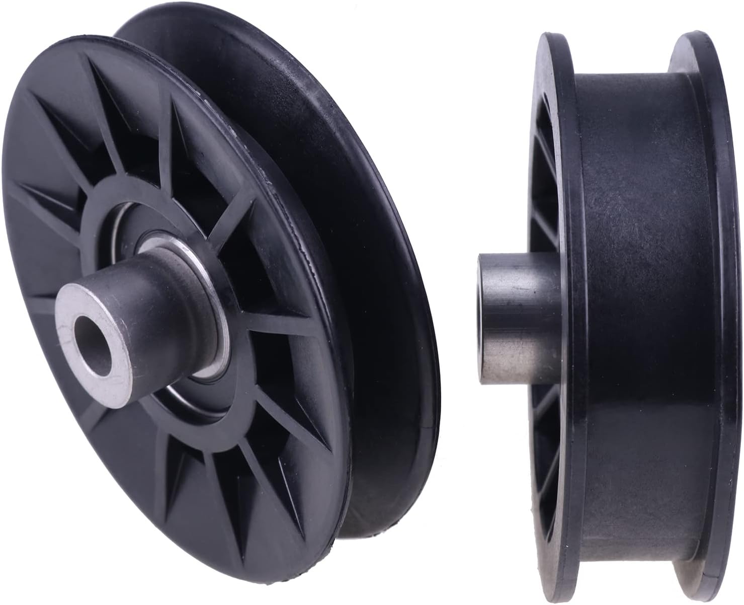 Solarhome Flat Idler Pulley & Flat Idler Pulley Set 532194327 532194326 Compatible with Husqvarna Poulan Craftsman Snapper