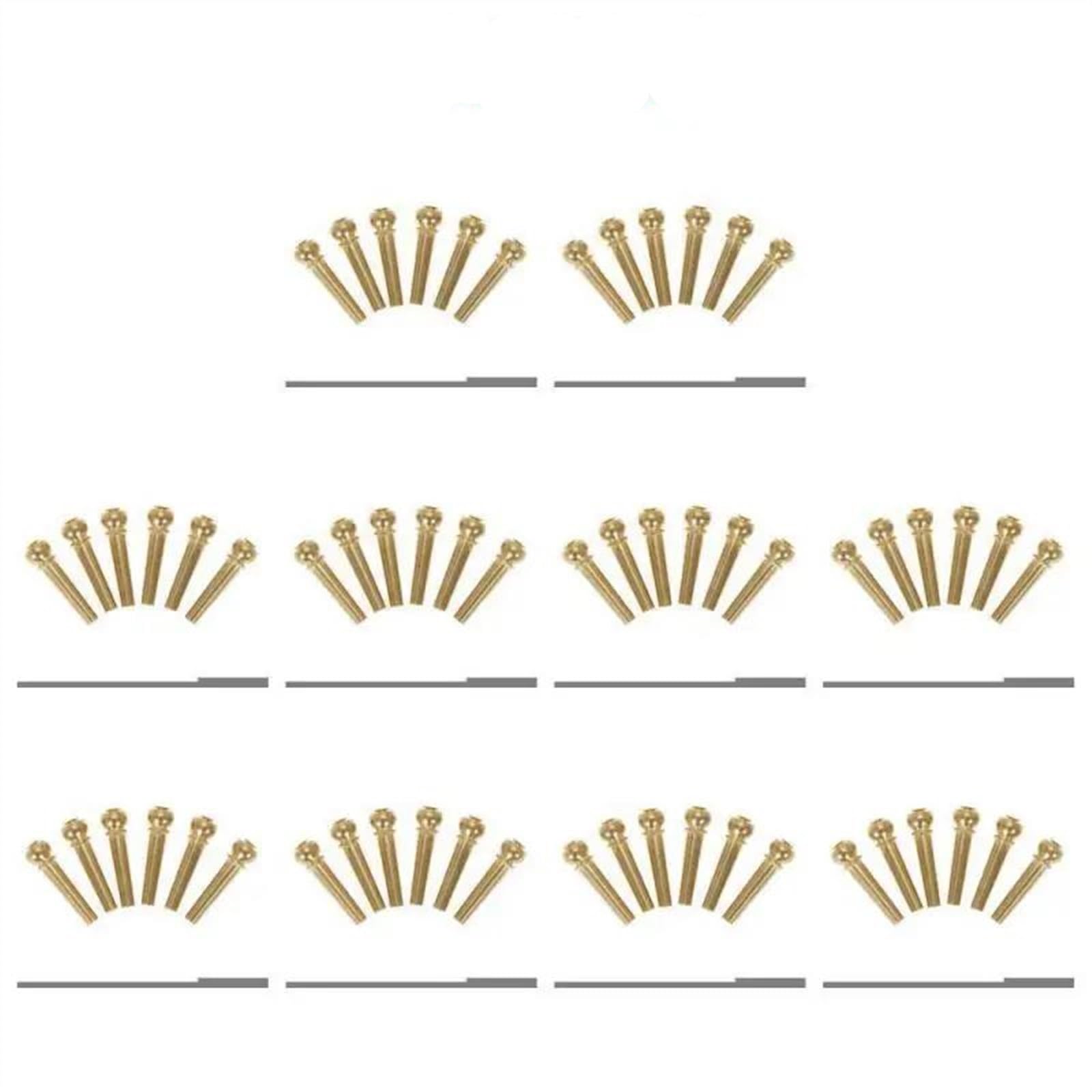 1~10 Sztuk Gitara Akustyczna Mostek Pin Paznokci Solidna Miedź Mosiądz Muzyczne Instrumenty Strunowe Części Do Gitary Akcesoria(10pcs)