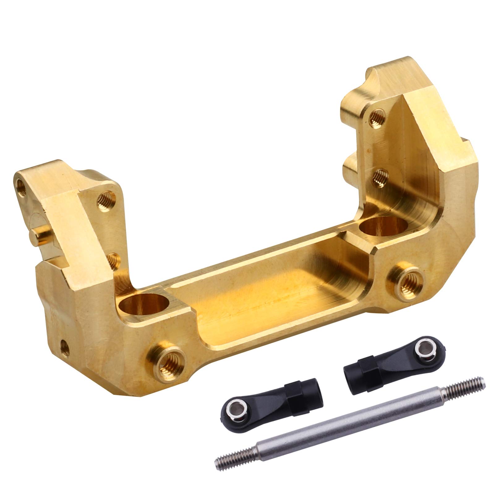 HobbyPark Brass SCX10 III Servo Mount Bracket w/Tie Rod Front Bumper Frame Upgrades Parts for Axial SCX10 III AXI03007 1/10 RC Crawler Car