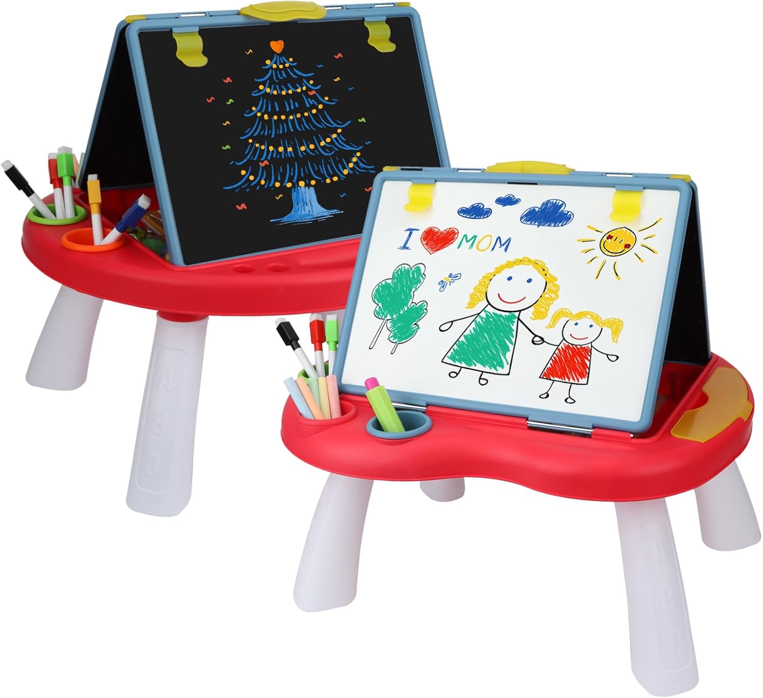 Tabletop Art Easel for Kids, Double Sided Portable Drawing