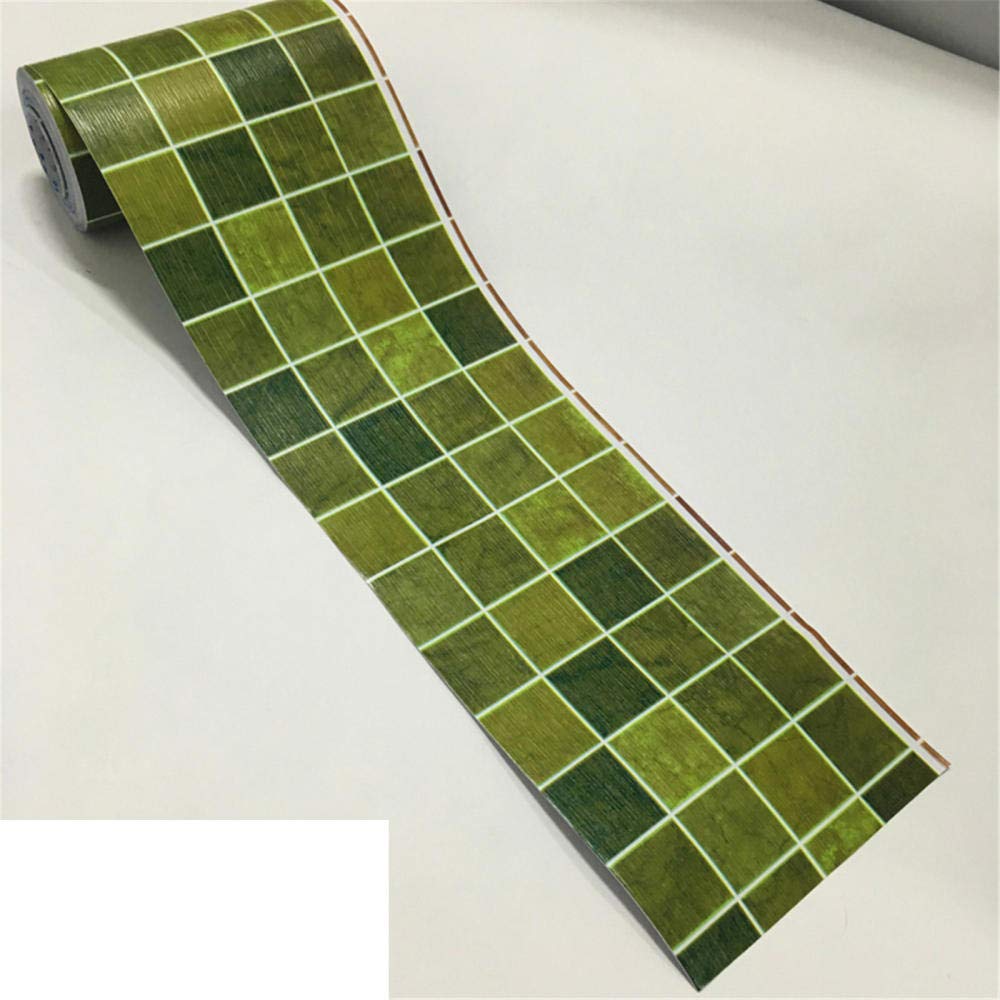 Sdsdgrw Green Mosaic Wallpaper Border, Self Adhesive Wallpaper Border Multicolor(Green Mosaic)