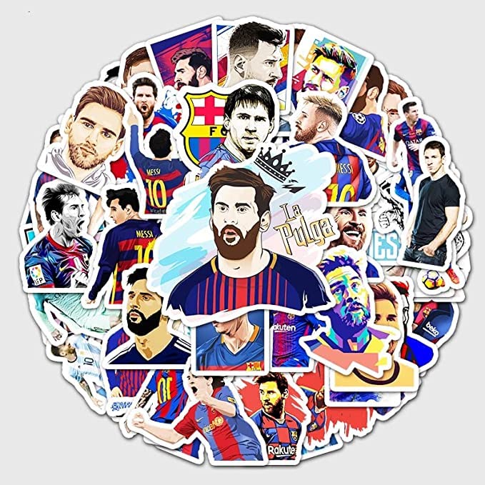 Evolluxi® 50pcs Cool Random Cartoon Vinyl Skateboard Stickers for Laptop Guitar Travel Case Water Bottle Car Luggage Bike Sticker Waterproof Graffiti Gift for Teens Girls Kids (Messi) (B0B9RPRKPF) Amazon Price History, Amazon Price Tracker