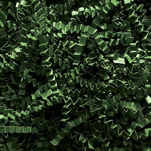 Box.it.pack.it Shredded Crinkle ZigZag Kraft Paper, Forest Green, 200g โ image 1