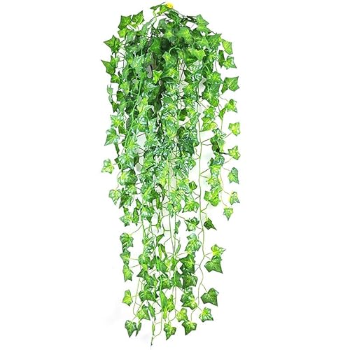 1 Pc 210Cm Artificial Green Plants Hanging Ivy Leaves Radish Seaweed Grape Fake Flowers Vine Home Garden Wall Party Decoration #TOP7