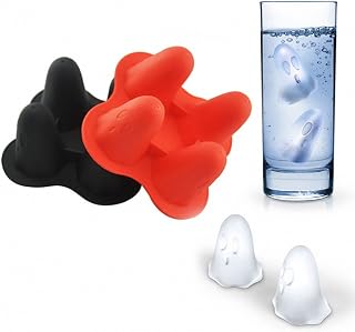 2-Pack Ghost Ice Cubes Tray - MoldFun Halloween Party Ghost TPR Mold for Ice Cubes, Soap, Chocolate, Candle, Candy, Jello Shot