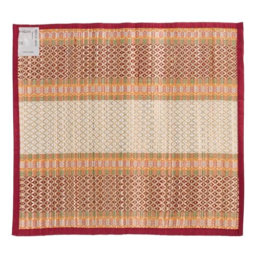 Image of CRAFT OF INDIA Handmade Korai Pai Kusha Grass Pooja Aasan Sitting Floor Mats (1.5X1.5 ft (4pcs Combo)