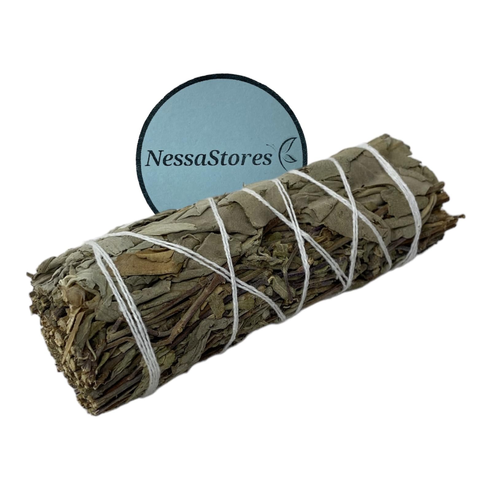NESSASTORESWhite Sage + Royal Sage 4 inch Smudge Stick Bundles for Cleansing and Meditation. #JC-079 (3 pcs)