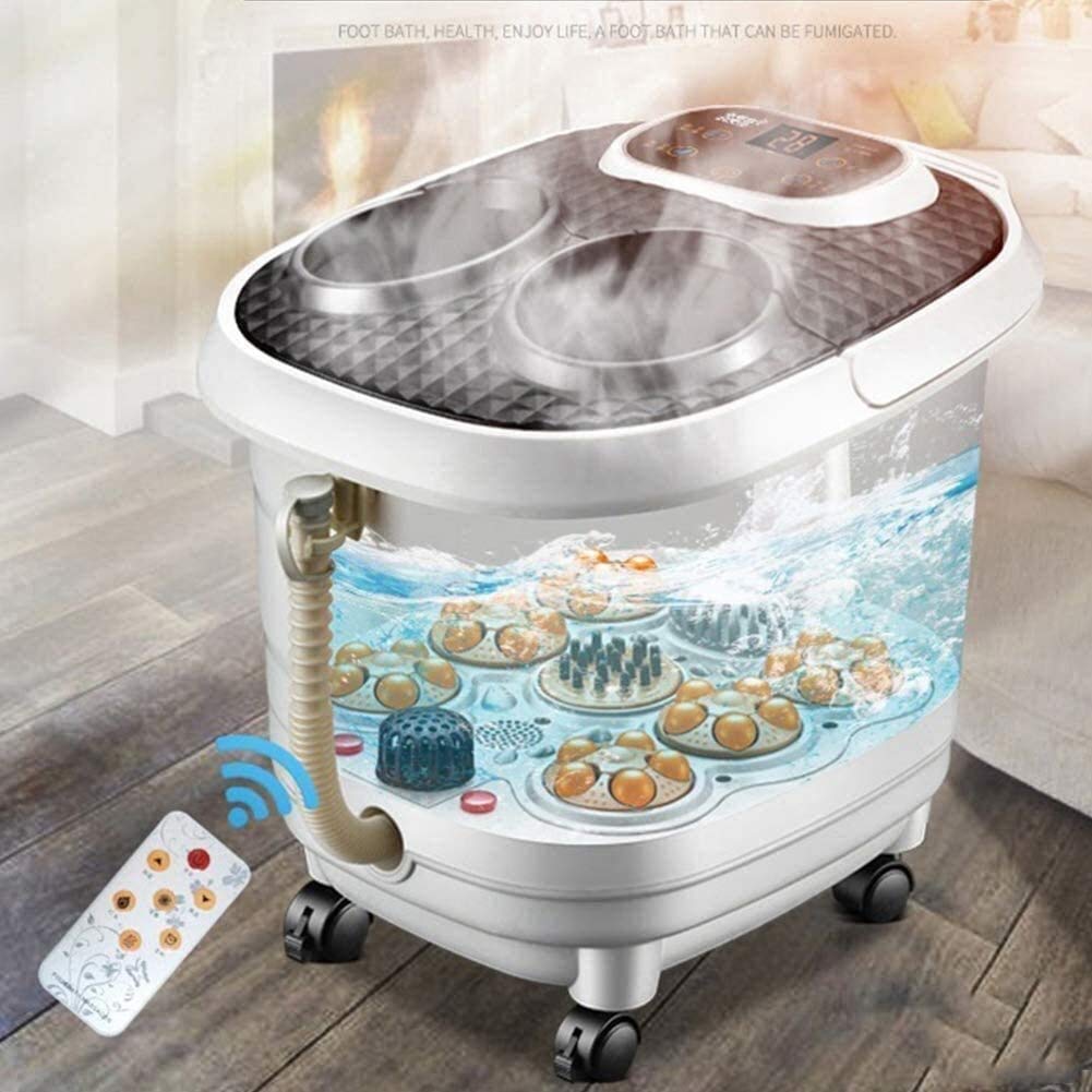 Pediluvio termale Massager, motorizzato Shiatsu Roller Massaggiare Agopuntura Point, con Telecomando, conversione di frequenza, Tempo Regolabile e Temperatura, la Toccare-Chiave