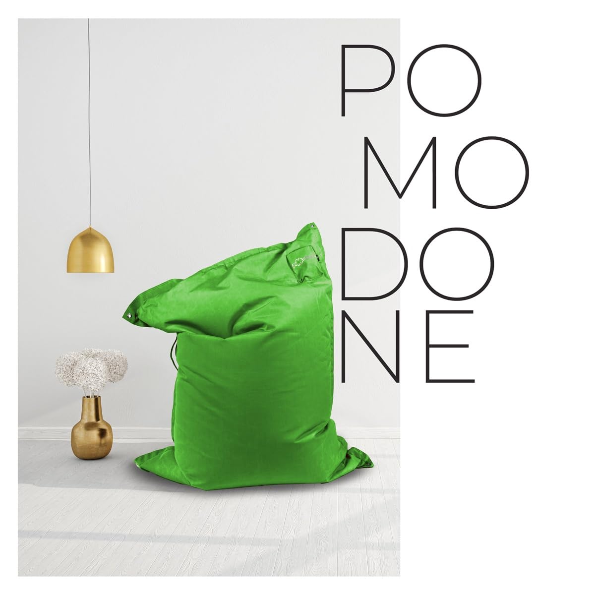 pomodone Pouf Poltrona Sacco Grande, Puffo per Sedersi Ergonomico, Pouf a Sacco Morbido in Tessuto Impermeabile, Antimacchia Comoda Poltrona a Sacco, Made in Italy pouf Verde