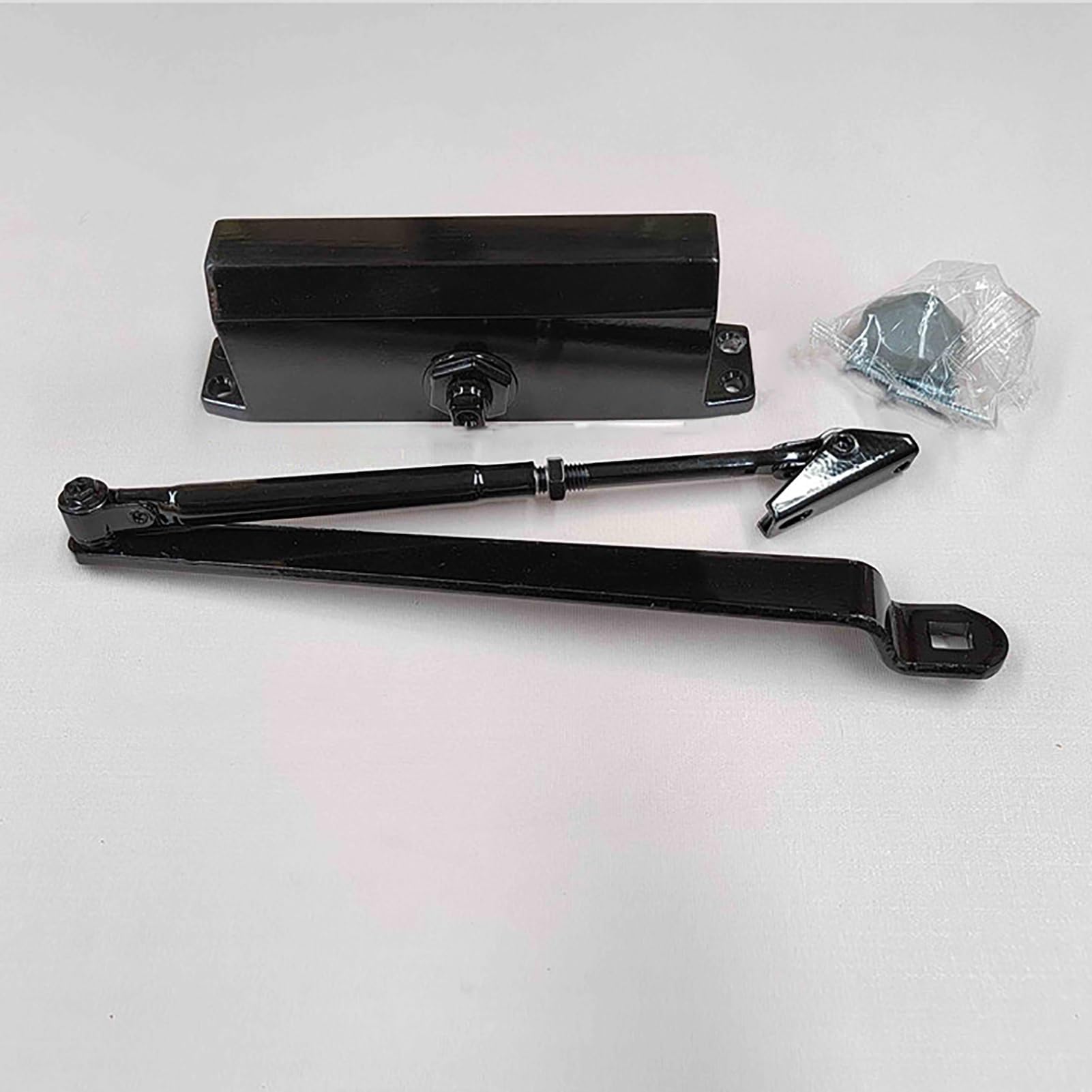 Ferme Porte Automatique Groom Fermeture Porte pour Maison et Commerces Légers, Amortisseur Hydraulique(Black,16.3cm/6.4in)