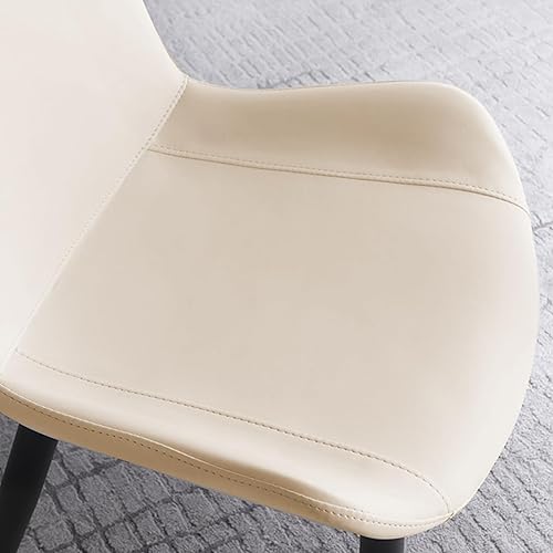 Miniatura 4 de Sillas de comedor, modernas sillas de comedor de piel sintética, sillas de comedor con patas de metal resistentes, asiento tapizado para sala de