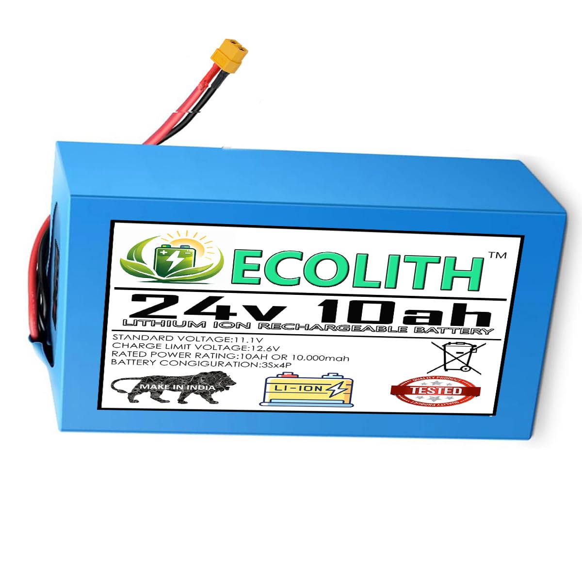 24v 10ah Rechargeable Lithium ion Battery with BMS Protection 24v 10,000mah Battery for Electric Cycles,tricycles,Small ups,Industrial Machines & Robots etc-image-40