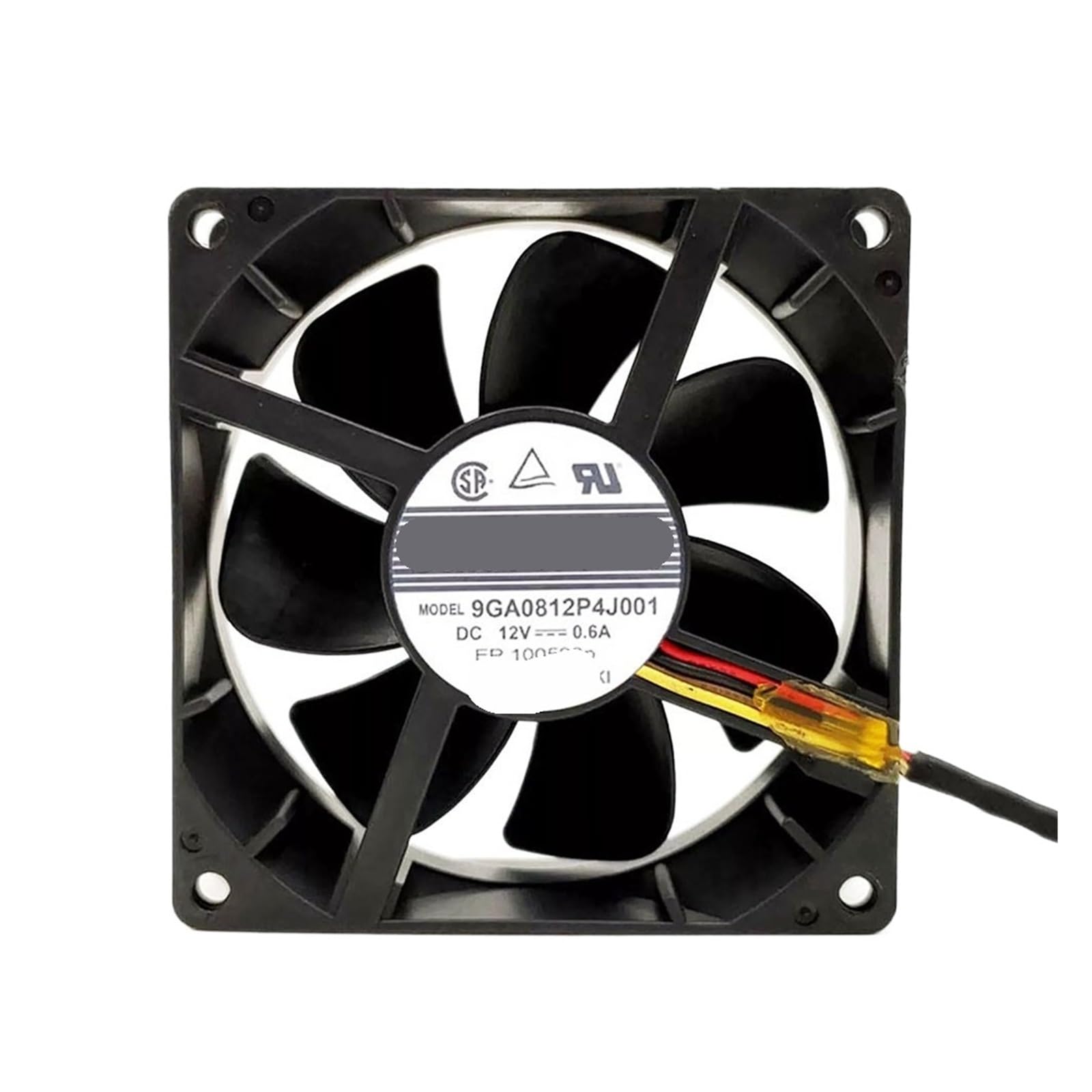 OKEWGHFL Cooling Fan, 12V 0.6A 80 * 80 * 25mm 4 Wire PWM 9GA0812P4J001-