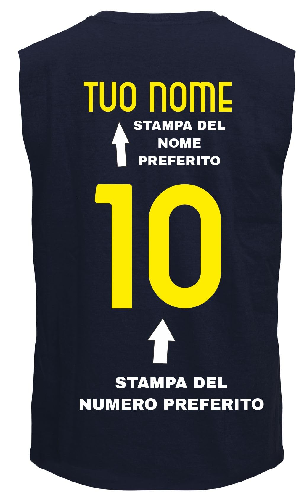 T-Shirt Smanicata Internazionale Campioni d'Italia 21 Scudetti Tifosi Nero Azzurri | Canotta Cotone Scudetto Nero Azzurro PS 29999-INT04
