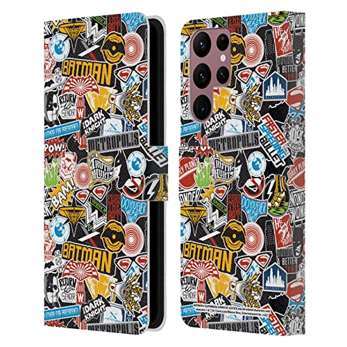 Étui portefeuille Batman v Superman S22 Ultra en cuir Head Case Designs