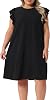 Agnes Orinda Plus Size Summer Dresses for Women Flare Sleeve Beach Casual Sleeveless Tank Loose Sundress