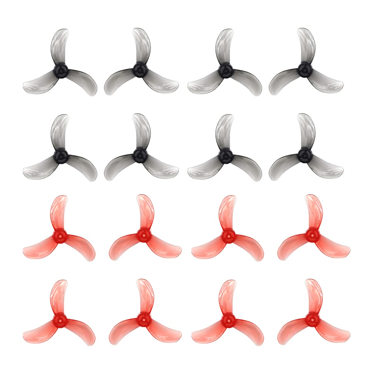 Gemfan 40mm 1608 3-Blade PC Propeller 1mm 1.5mm for RC FPV Freestyle Tinywhoop Drones DIY Parts (1mm)