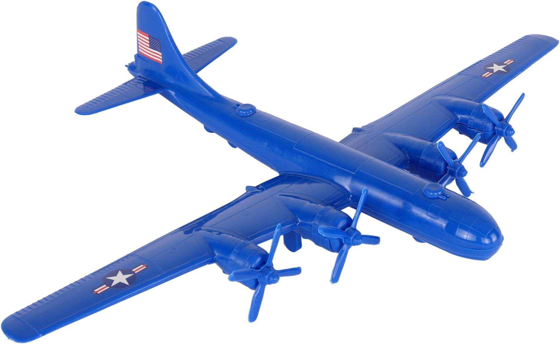 TimMee WW2 B-29 Superfortress Bomber Plane - Blue Plastic Army Men Aircraft